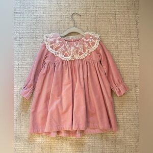 Phi Clothing Size 4 Pink Dress with Lace Collar
